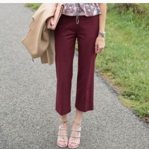 J. Crew Patio Pant in Two-way Stretch Cotton Wide Leg Crop Pant Buisness Casual